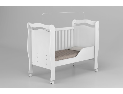 Berço Mini Cama Alvin  J & A Móveis - Cor Branco