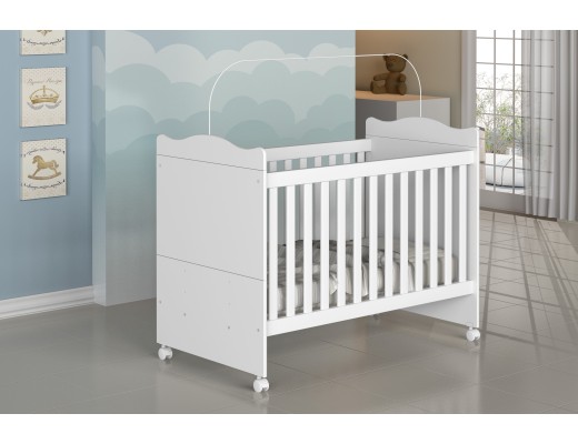 Berço Vira Mini Cama Teddy J & A Móveis - Cor Branco